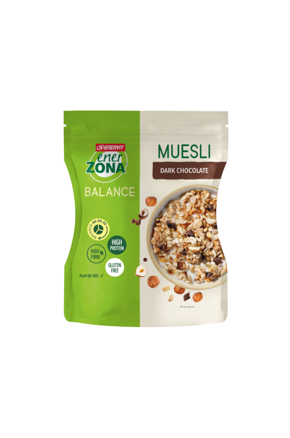 Enerzona Muesli Balance 40 30 30 con pezzi di cioccolato 1 Busta