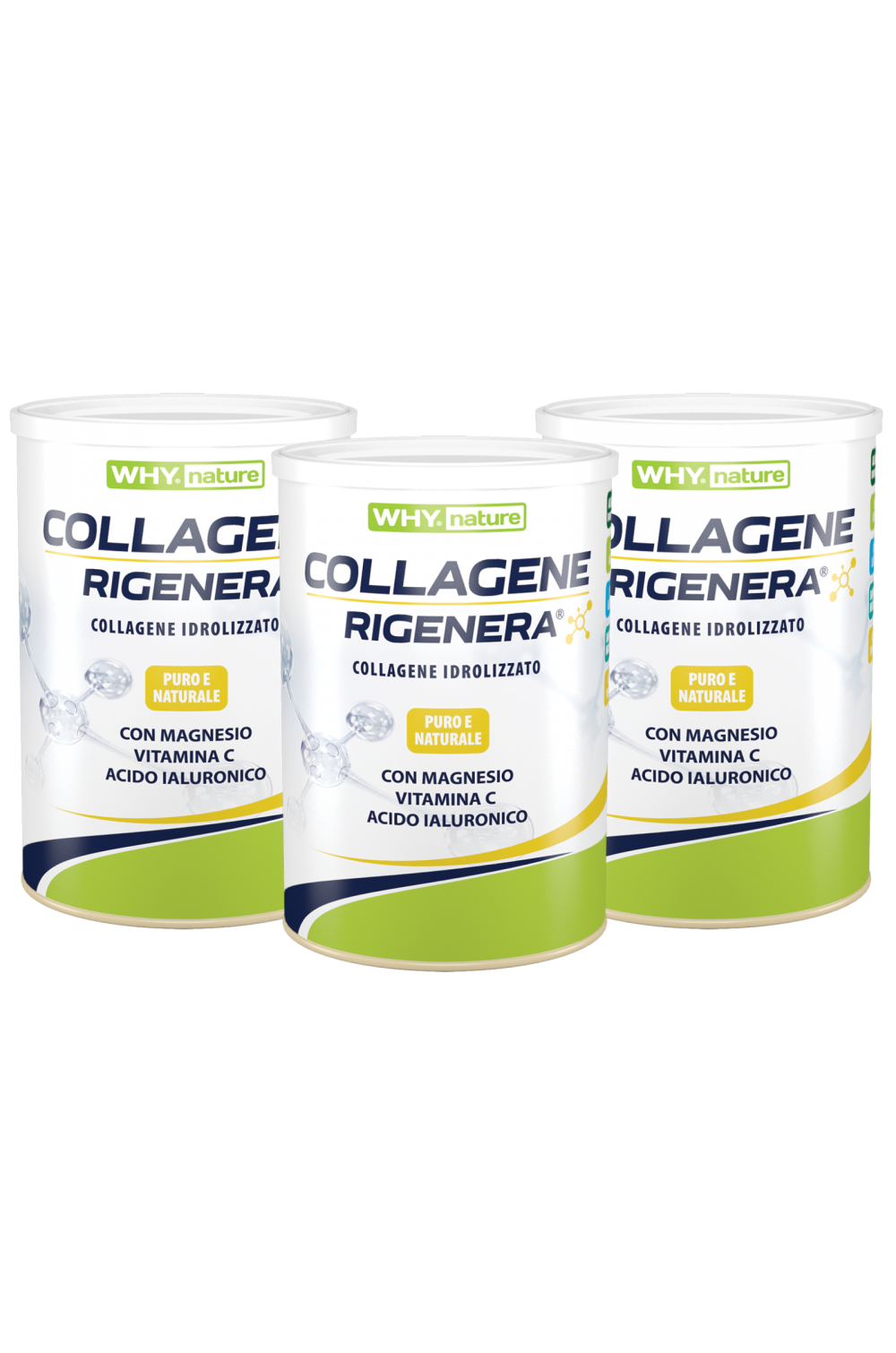 WHY Nature Collagene Rigenera 3X330 gr vaniglia con acido ialuronico