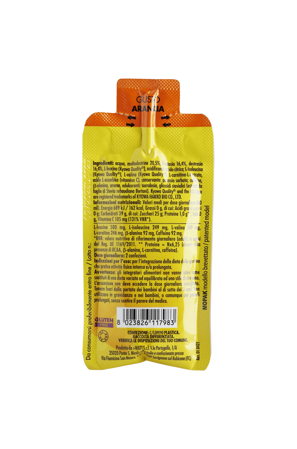 +Watt Bcaa Liquid Carbo+ flash 3 X 30 ml gel energizzante con aminoacidi