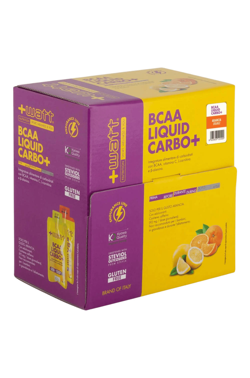 +Watt Bcaa Liquid Carbo+ flash 3 X 30 ml gel energizzante con aminoacidi