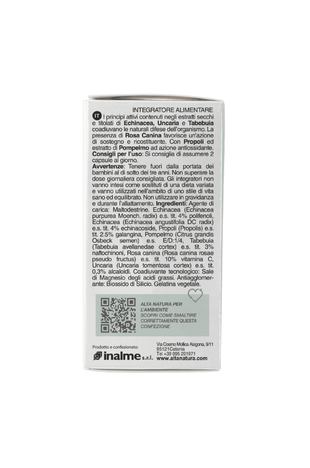 Alta Natura Scudo Bioimmuno 50 Opercoli con Echinacea e Rosa Canina