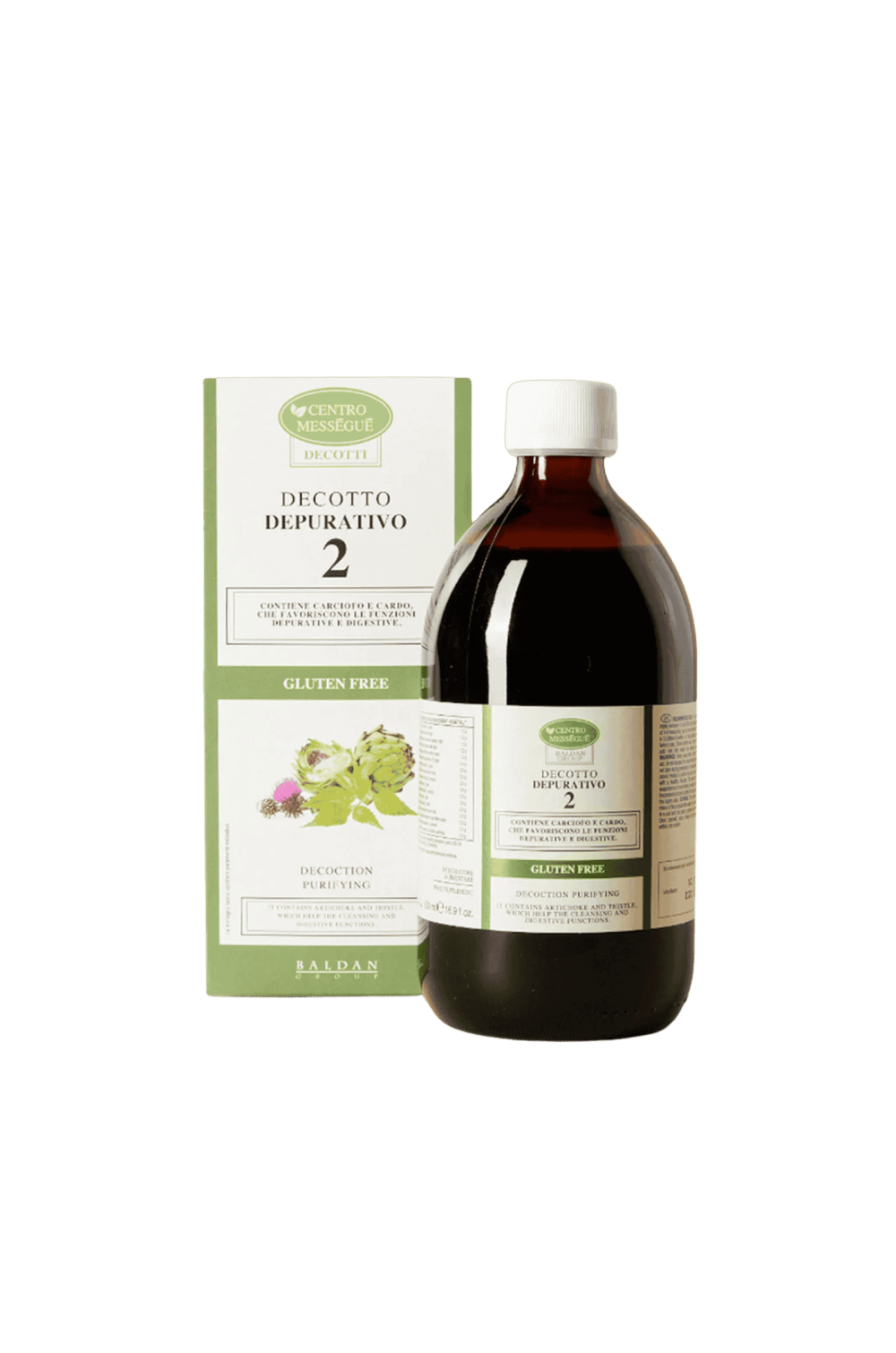 Centro Messegue Decotto 2 Depurativo 500 ml Estratto 02 Depurativo Senza Glutine