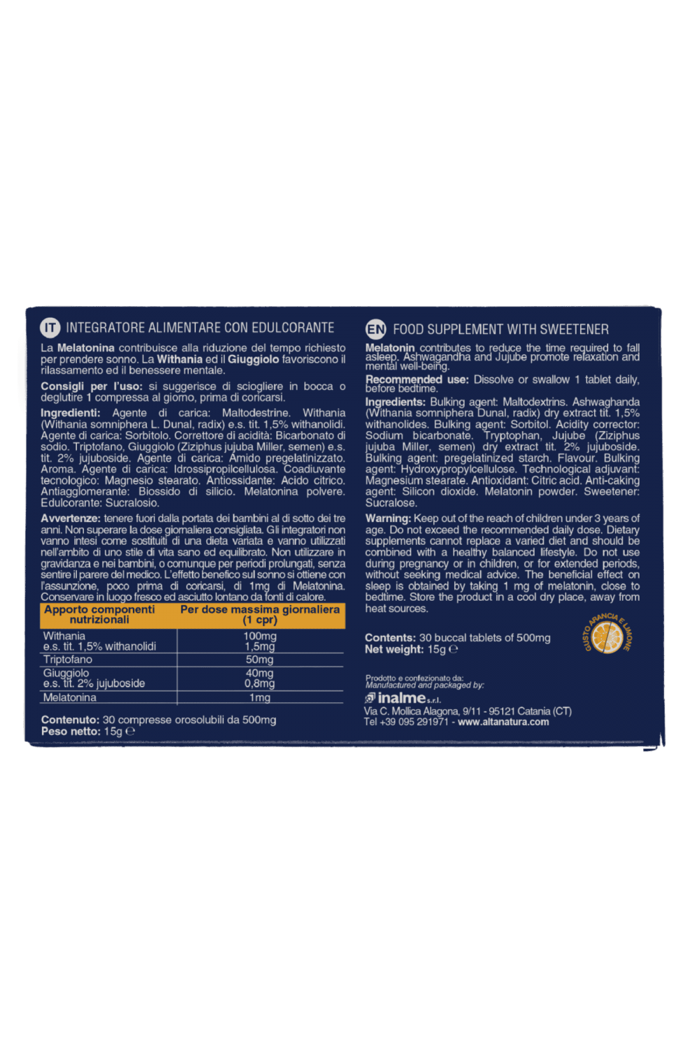 Melatonina complex rilassamento e benessere mentale