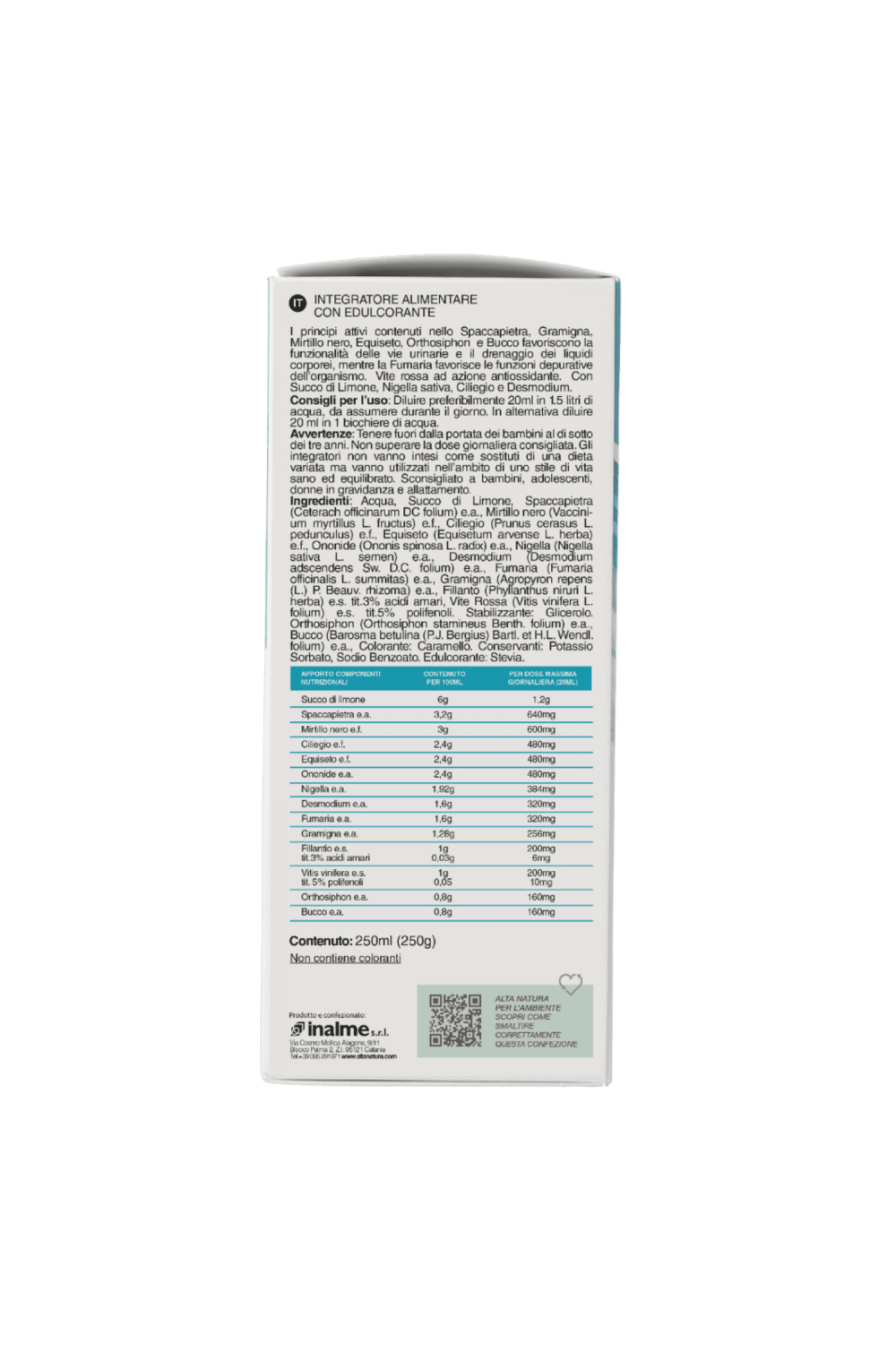 CalcoCyst 250 ml soluzione mg integratore per funzionalità apparato urinario